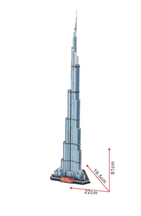 Burj Khalifa Dubai 3D Puzzle Worlds Tallest Building Architecture Model Boxed