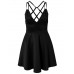 New Cross Back Plain Dress - Black New Cross Back Plain Dress - Black