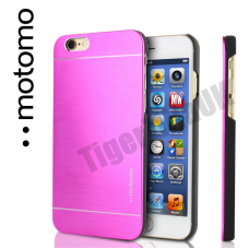 Motomo Luxury Brushed Aluminium Case for iPhone 6/6S - Hot Pink