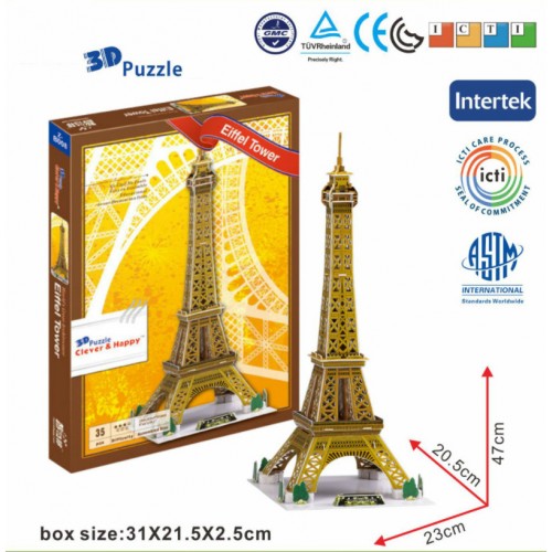 Eiffel Tower 3D Puzzle Paris France Famous Building Landmark Tower Gift